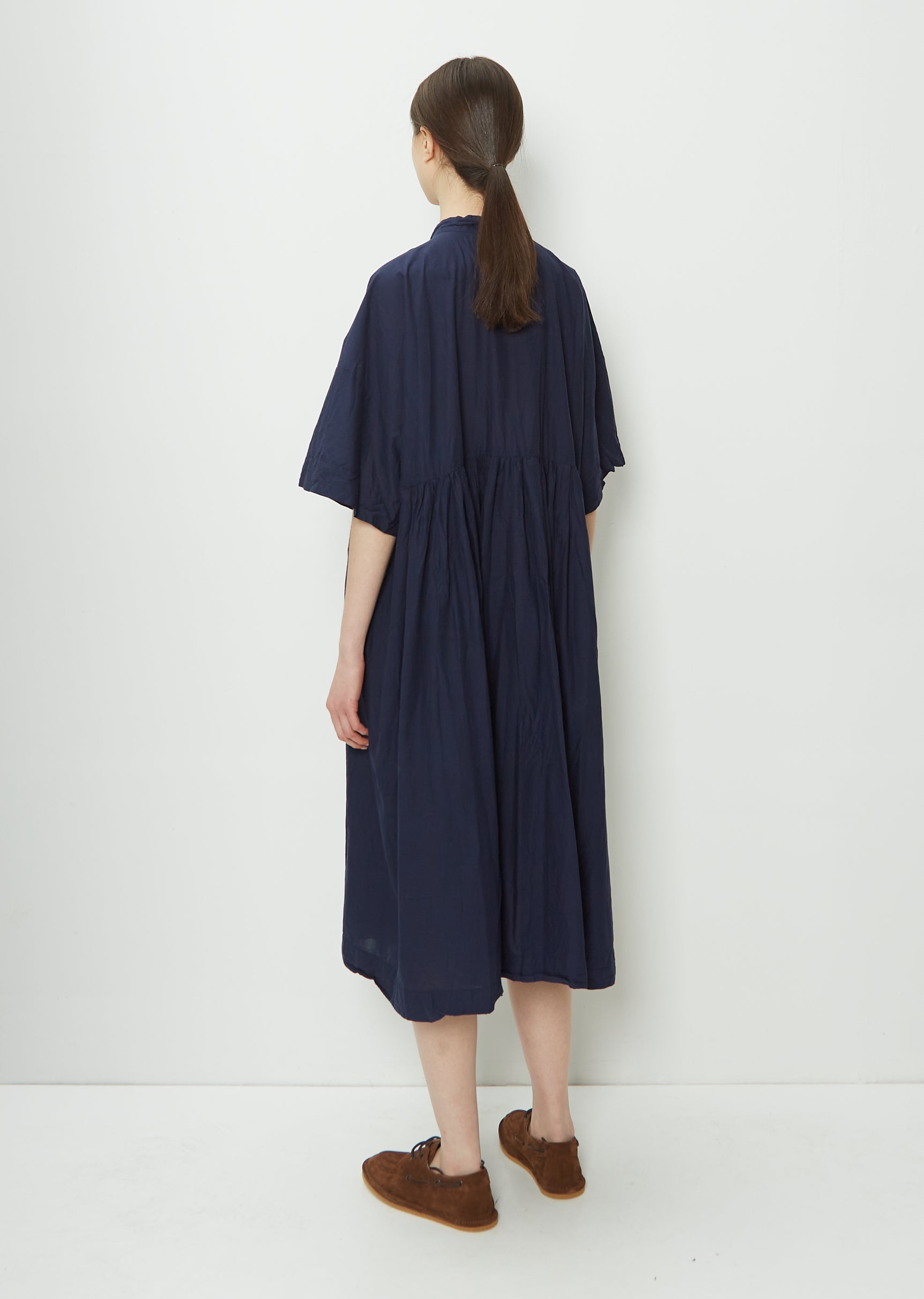 Botanical Dye Organic Cotton Dress — Navy – La Garçonne