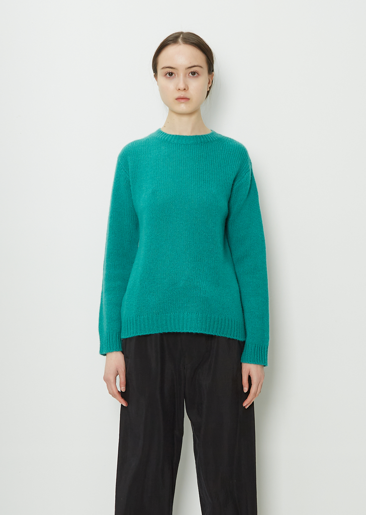 Move C-Neck Cashmere Sweater — Topaz Green