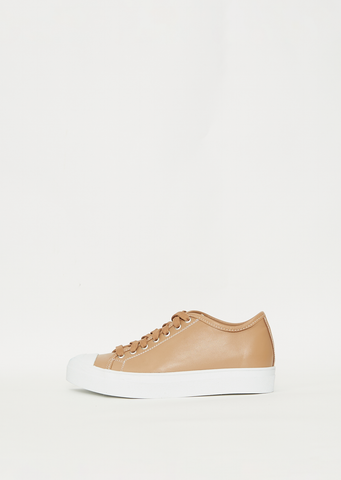 Folk Leather Sneaker — Sahara