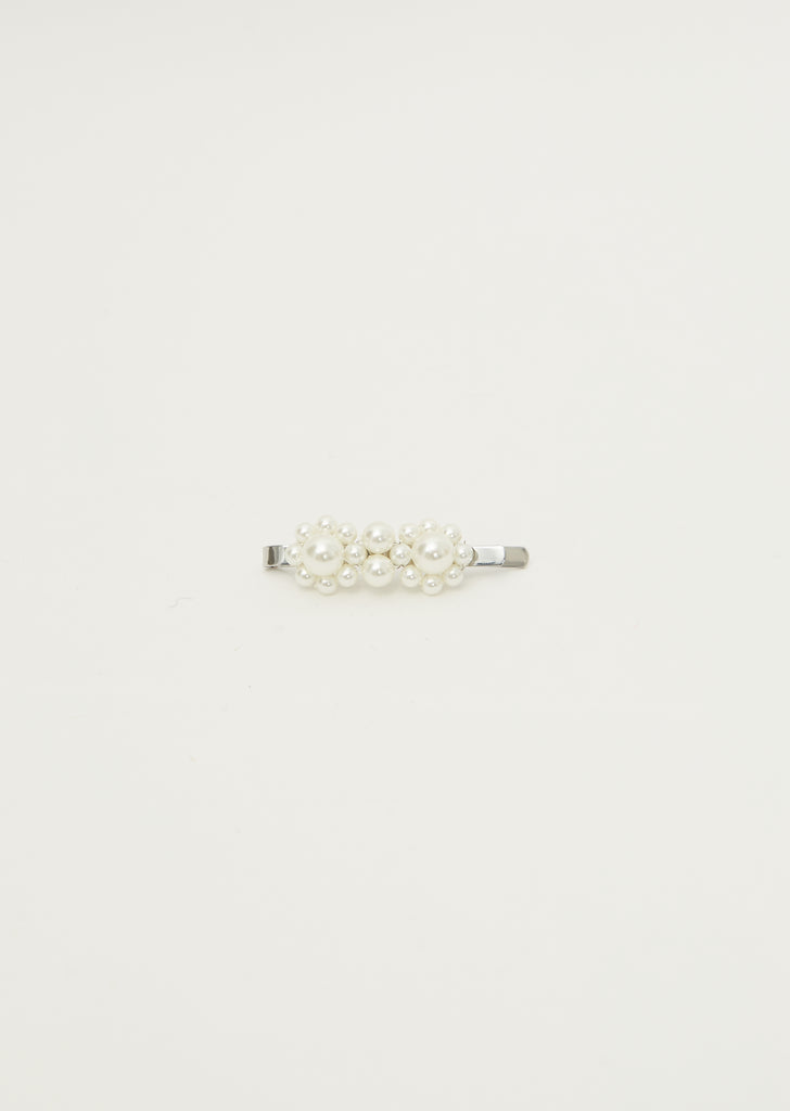 Mini Flower Hair Clip — Pearl