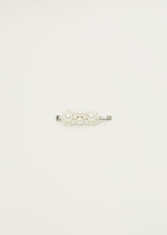 Mini Flower Hair Clip — Pearl