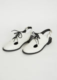 Oxford Leather Sandals — White
