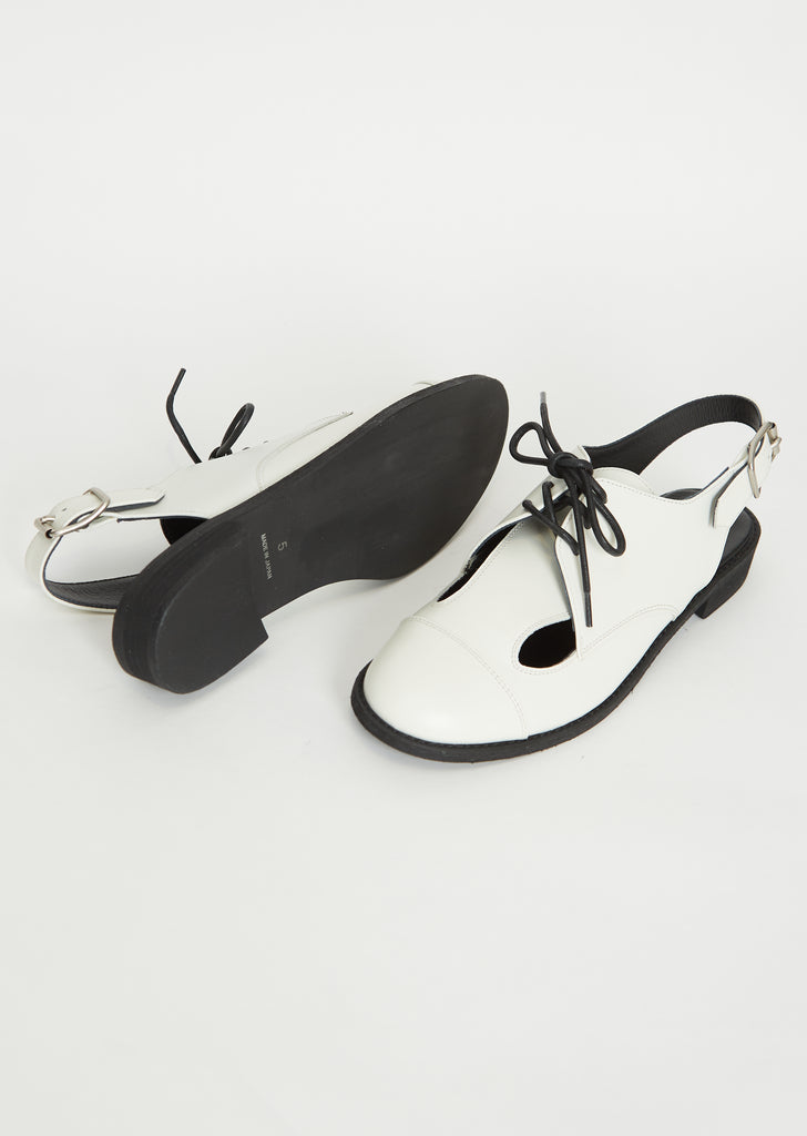 Oxford Leather Sandals — White