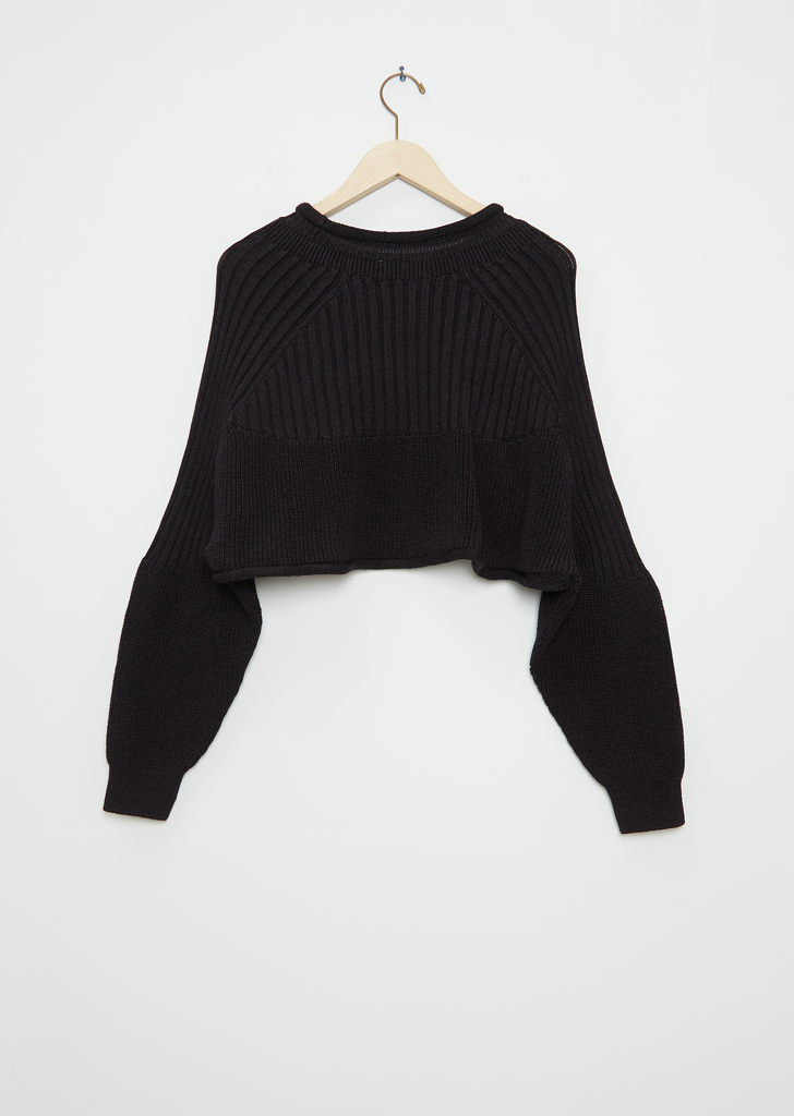 Cropped Cotton Blend Sweater