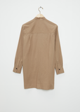 Frill Collar Cotton Shirt — Beige