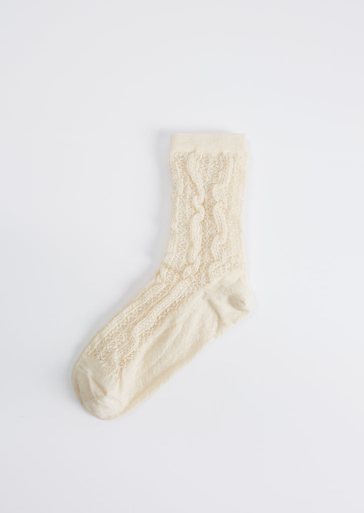 Crumply Socks — Off-White