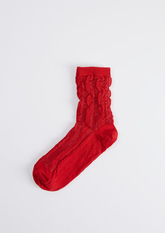 Crumply Socks — Red