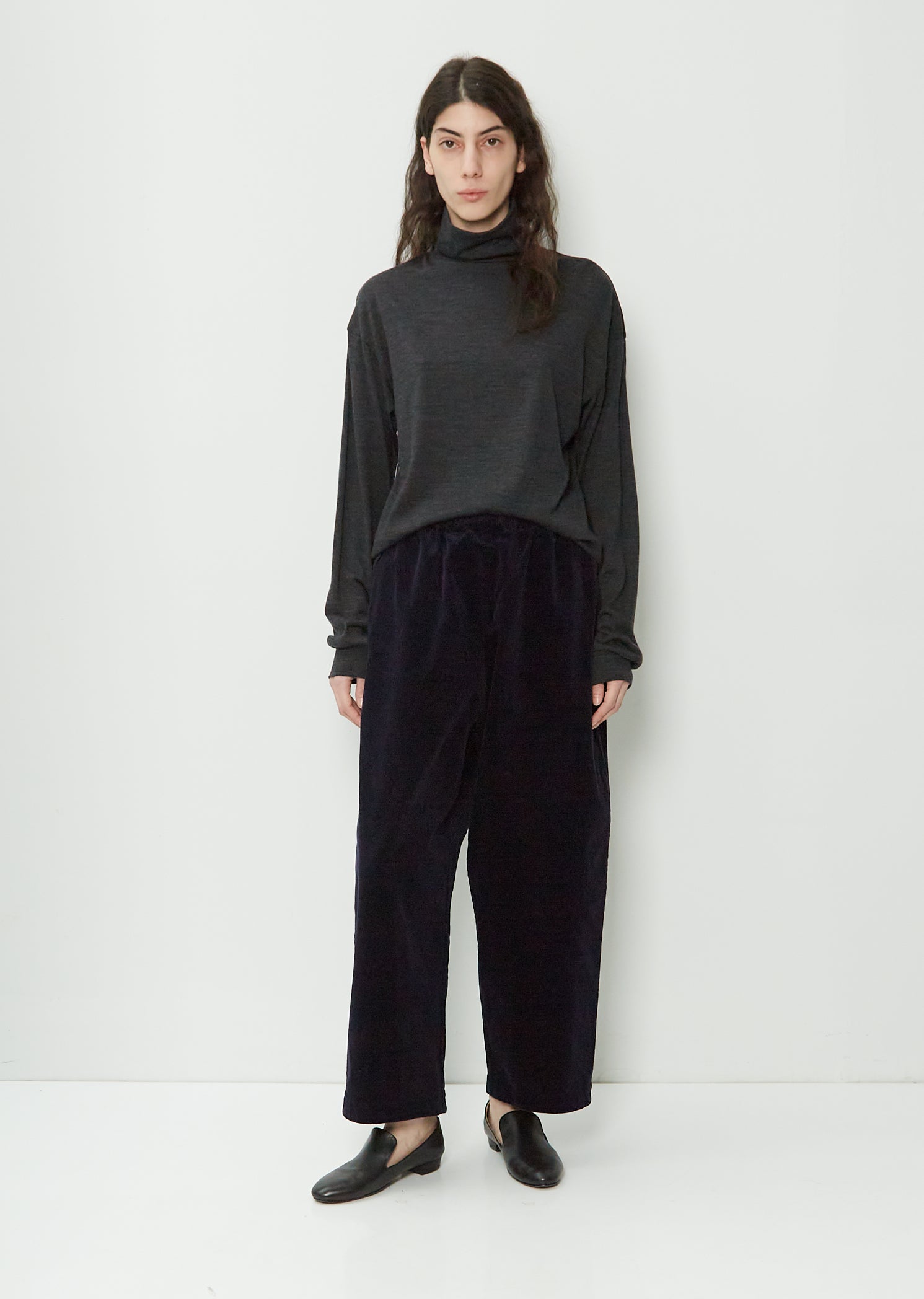 Corduroy Pants — Navy – La Garçonne