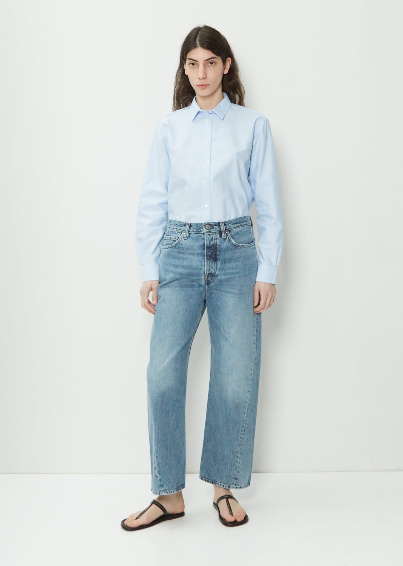 Toteme トーテム TWISTEDSEAMDENIMFULL LENGTH Twisted seam denim full length worn blue – TOTEME