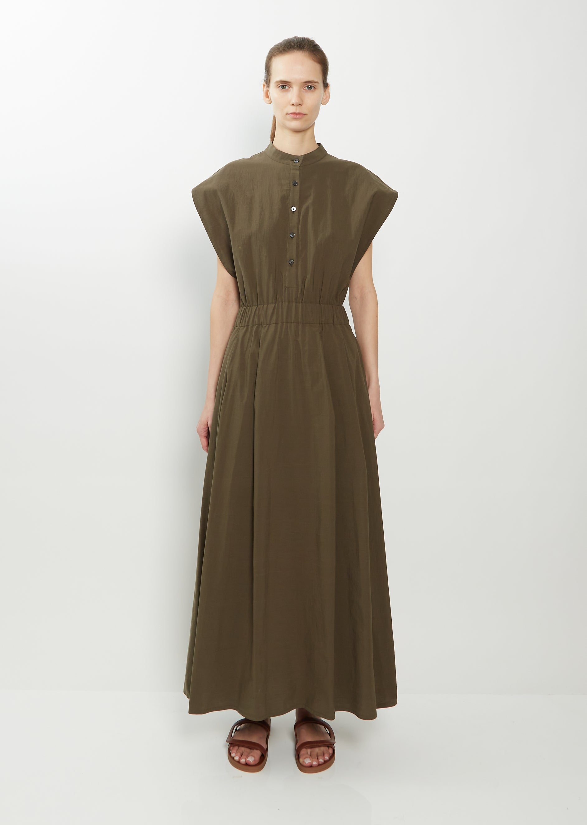 Elastic Waist Cotton Dress La Garonne Elastic Waist Cotton Dress La Garonne