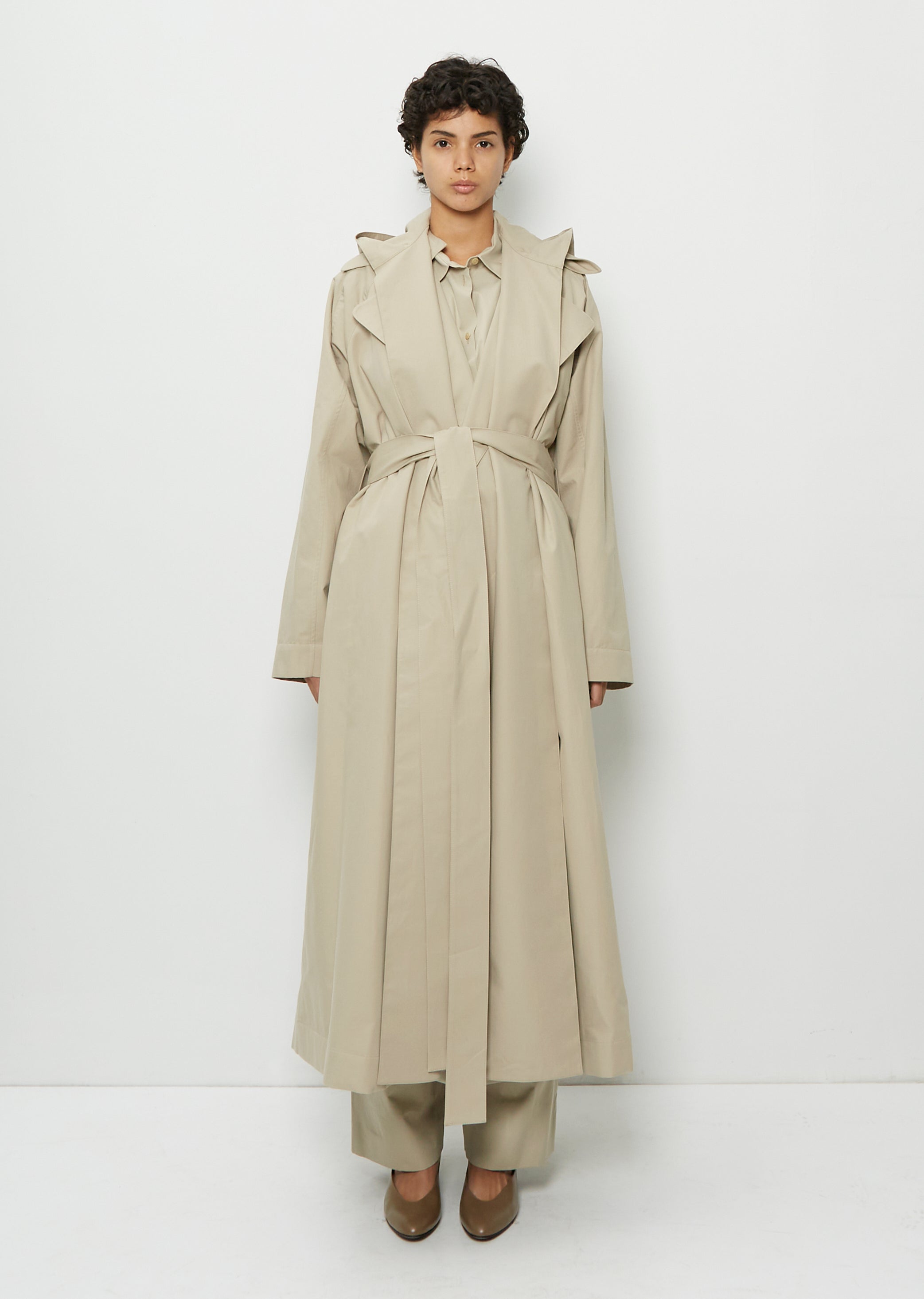 2024春★フードトレンチ【THE ROW】badva belted trench coat 2024春☆フードトレンチ【THE ROW】badva belted trench coat