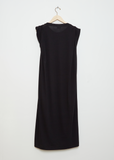 Hatty Long Cotton Dress — Black