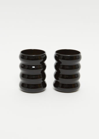 Opaque Ripple Cup (Set of Two) — Onyx