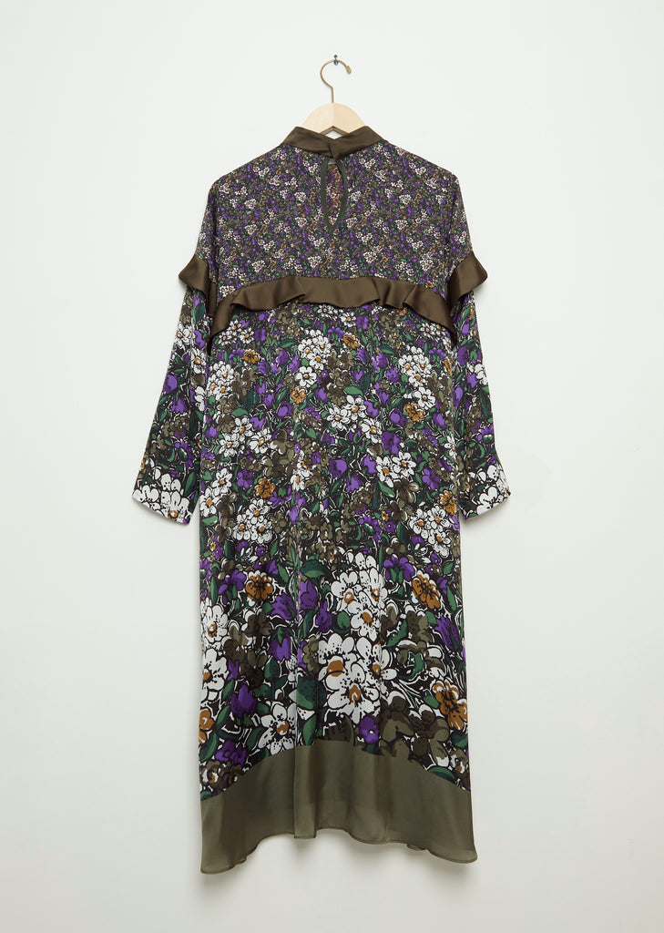 Floral Print Polyester Dress