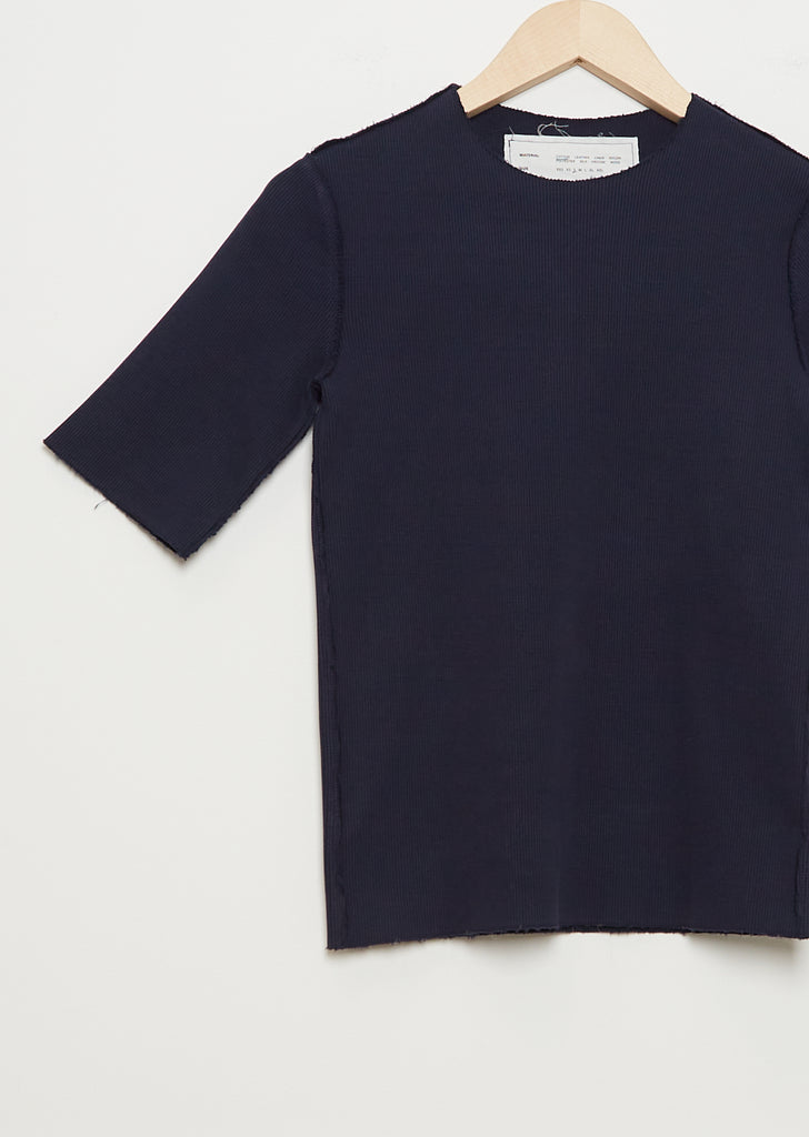 Fitted Jersey Tee — Navy