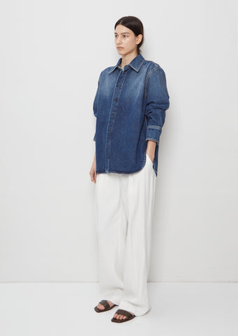 Altan Denim Shirt Washed Blue La Garonne Altan Denim Shirt Washed Blue La Garonne
