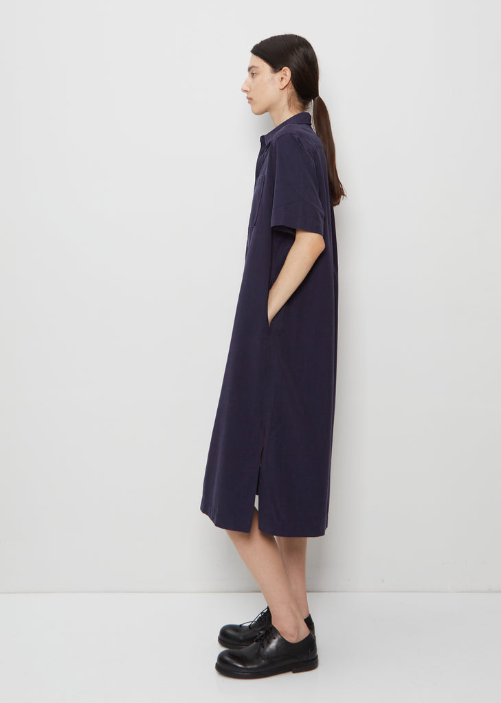 Elma Edit Tencel Cotton Dress — Dark Navy