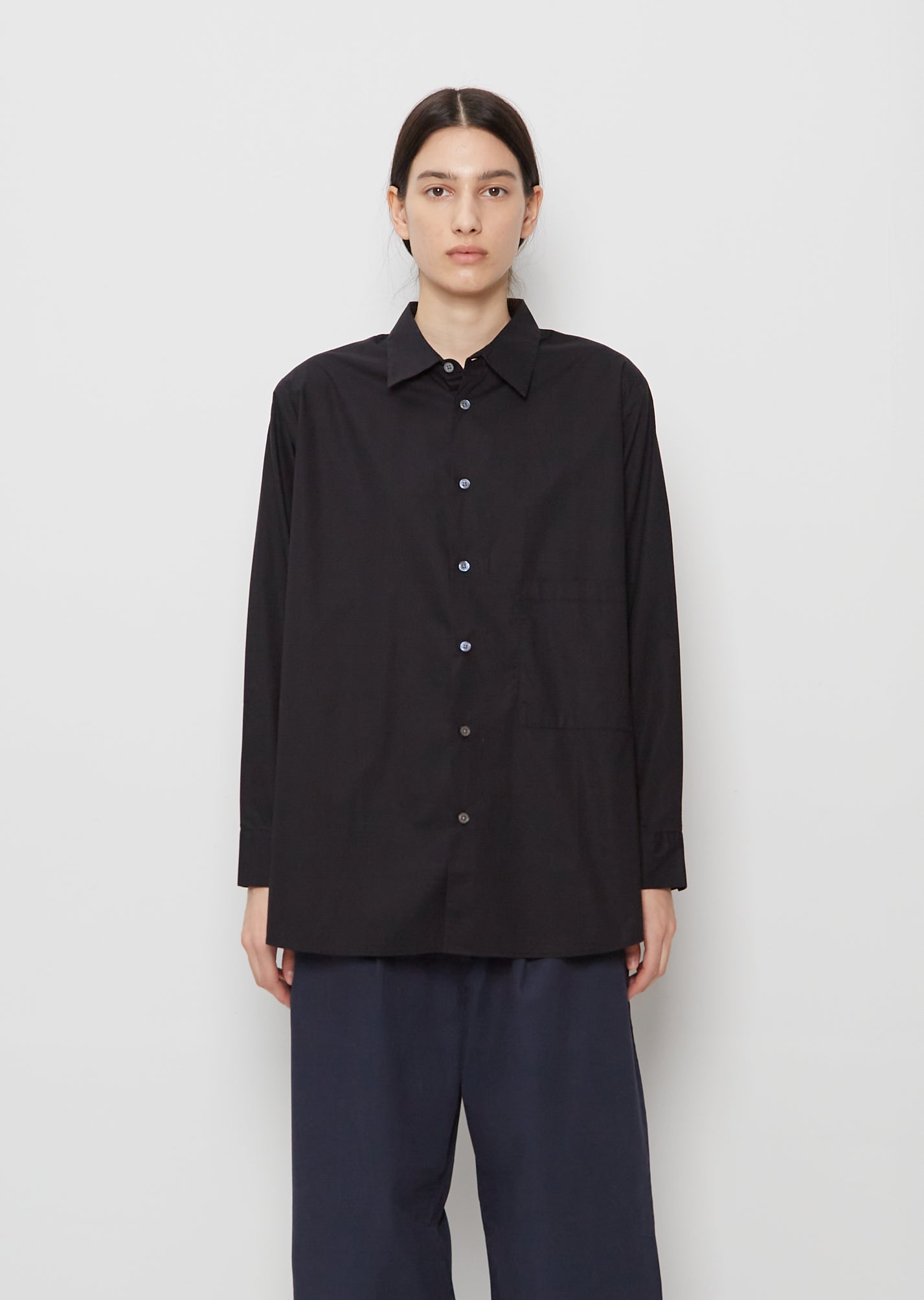 Elma Edit Cotton Shirt — Black – La Garçonne