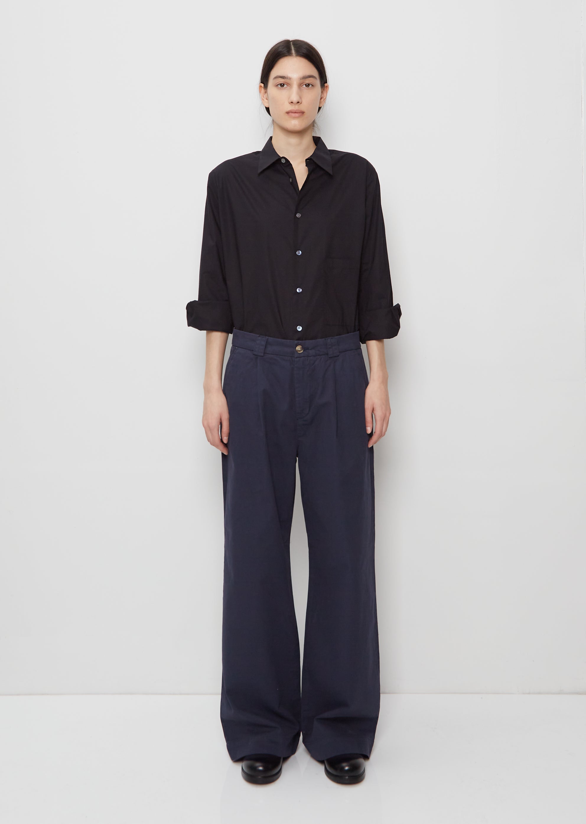 【PORTERNA】Collin day trousers CHARCOAL DAISY PLEATED CARGO PANT | COLLINA STRADA – Collina