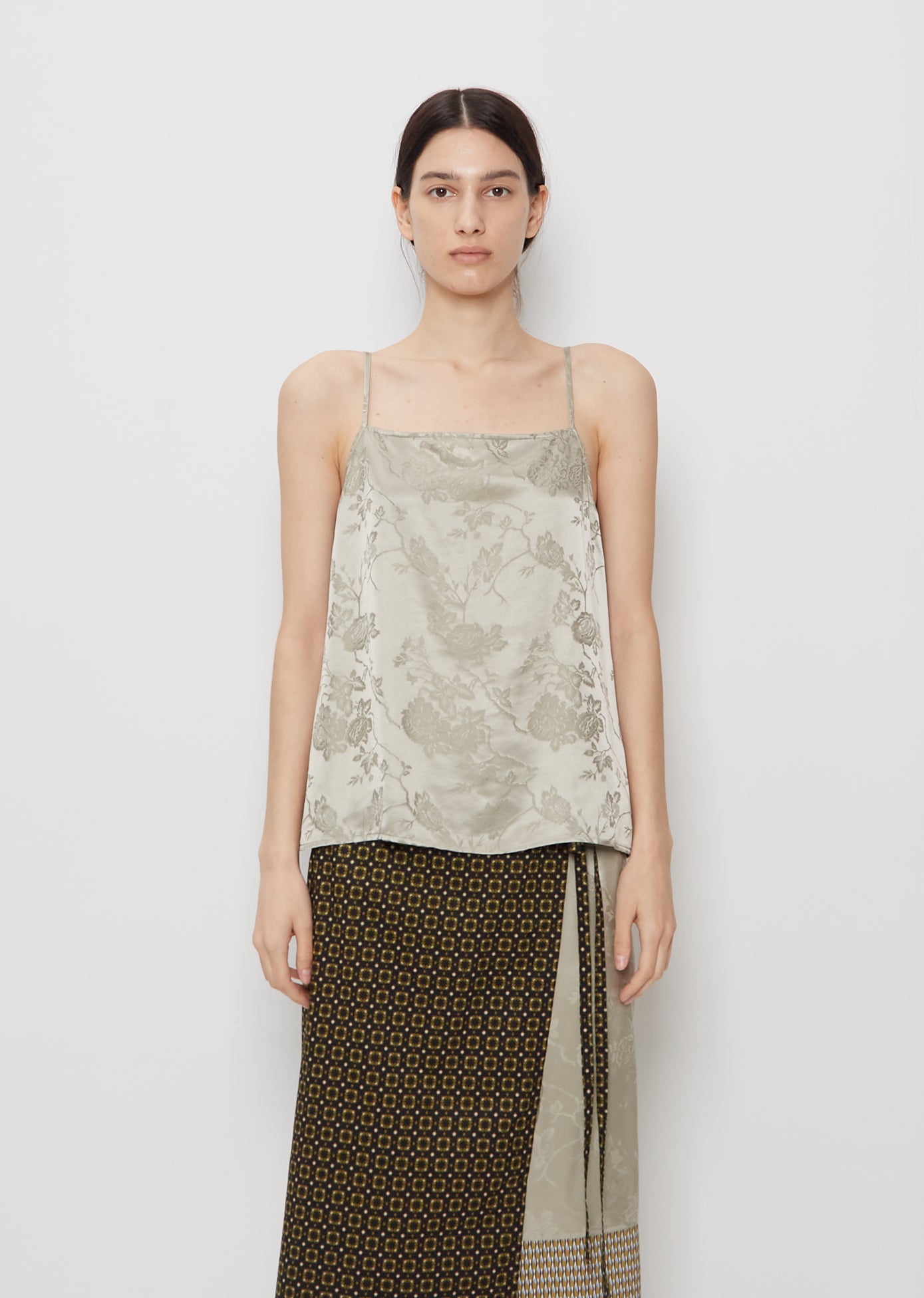 argue コットンリネンワイドtシャツ Jacquard Silk Viscose Cami Top – La Garçonne