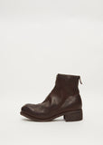 Front Zip Boots PL1 — Dark Brown