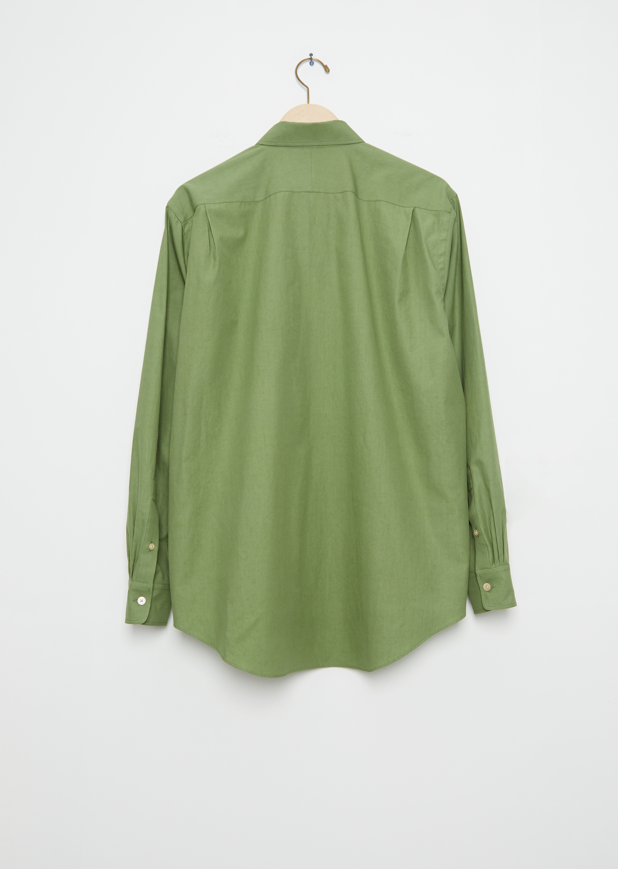 Men's Washed Finx Twill Cotton Shirt — Khaki Green - 4 / Khaki Green