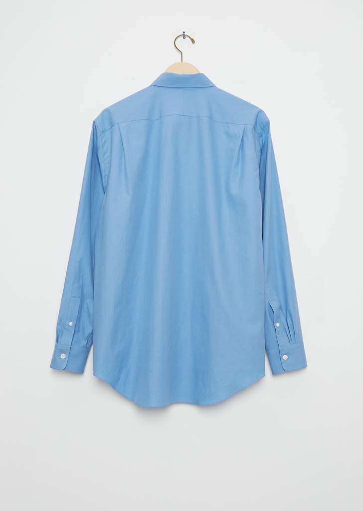 Men's Washed Finx Twill Cotton Shirt — Blue