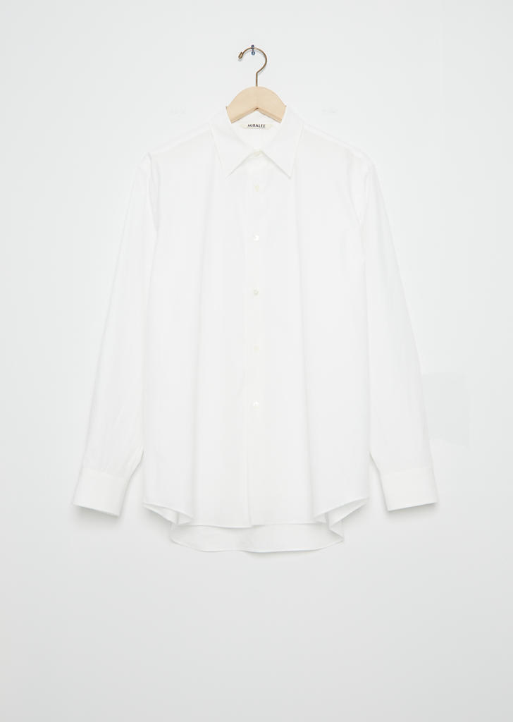 Men's Washed Finx Twill Cotton Shirt — White