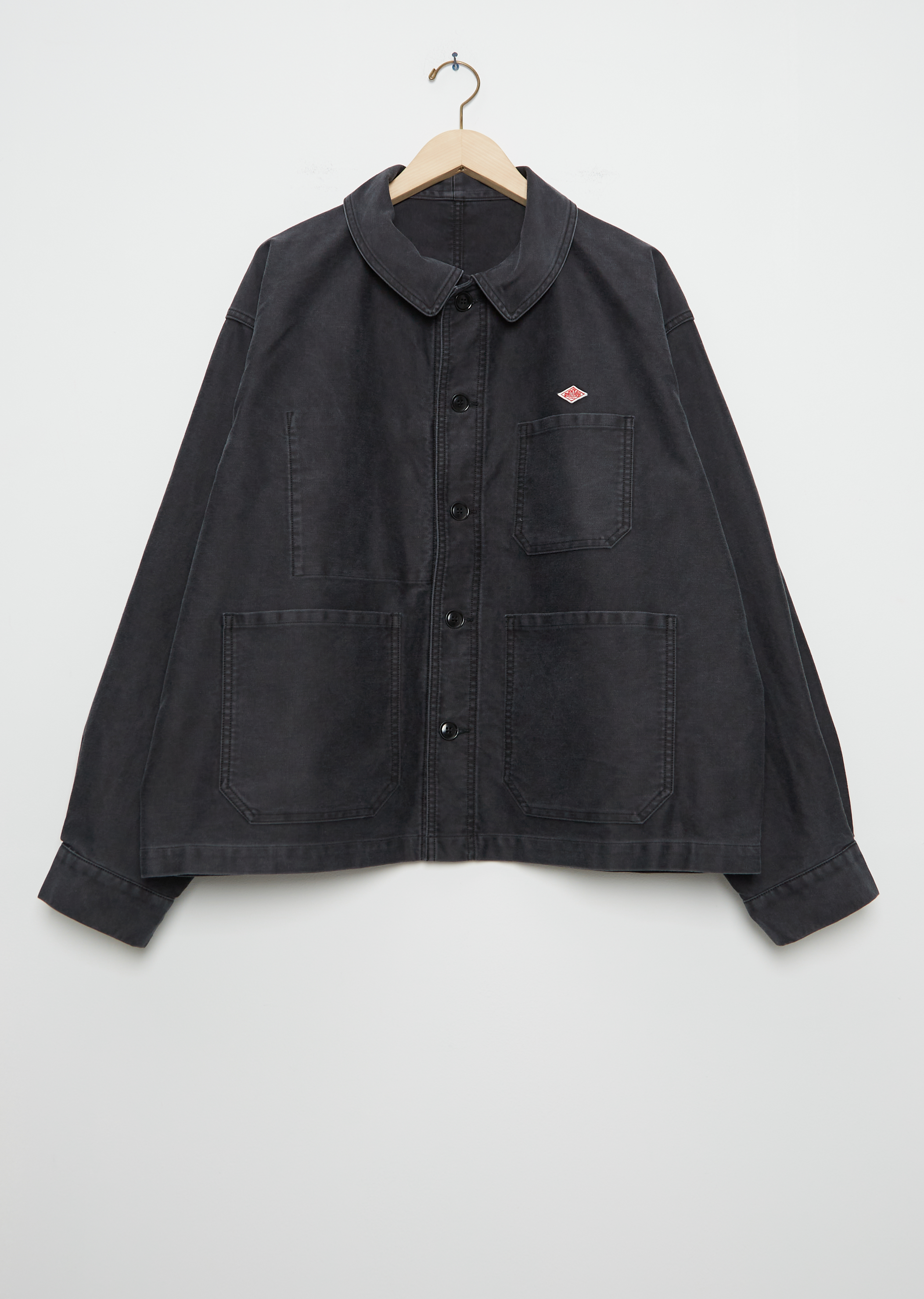 Unisex Long French Coverall Cotton Jacket — Black – La Garçonne Unisex Long French Coverall Cotton Jacket — Black – La Garçonne