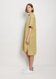 Collared Cotton Dress — Lime