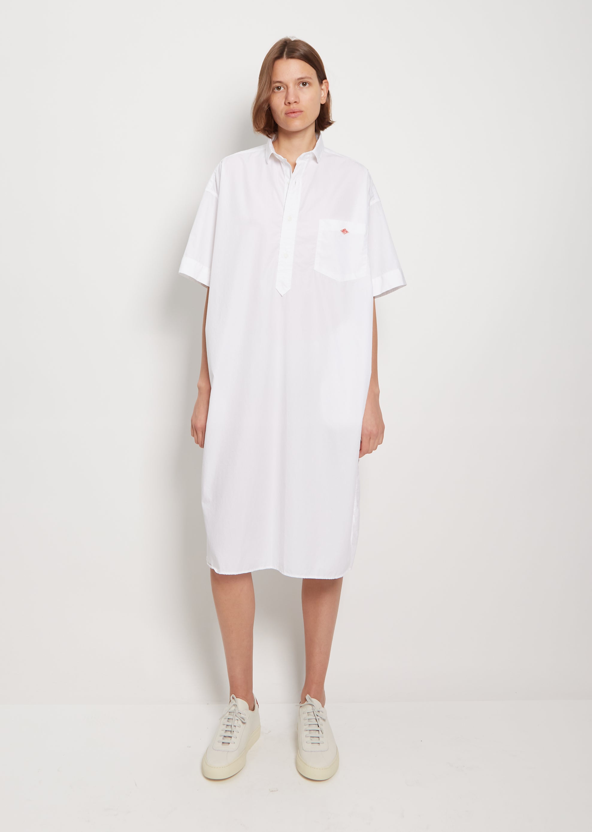 Collared Cotton Dress White La Garonne Collared Cotton Dress White La Garonne