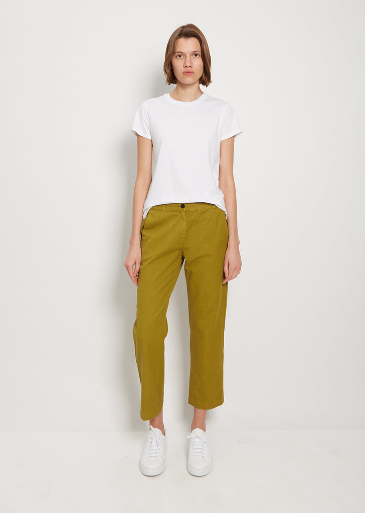Sparus Cotton Linen Blend Pant — Guacamole