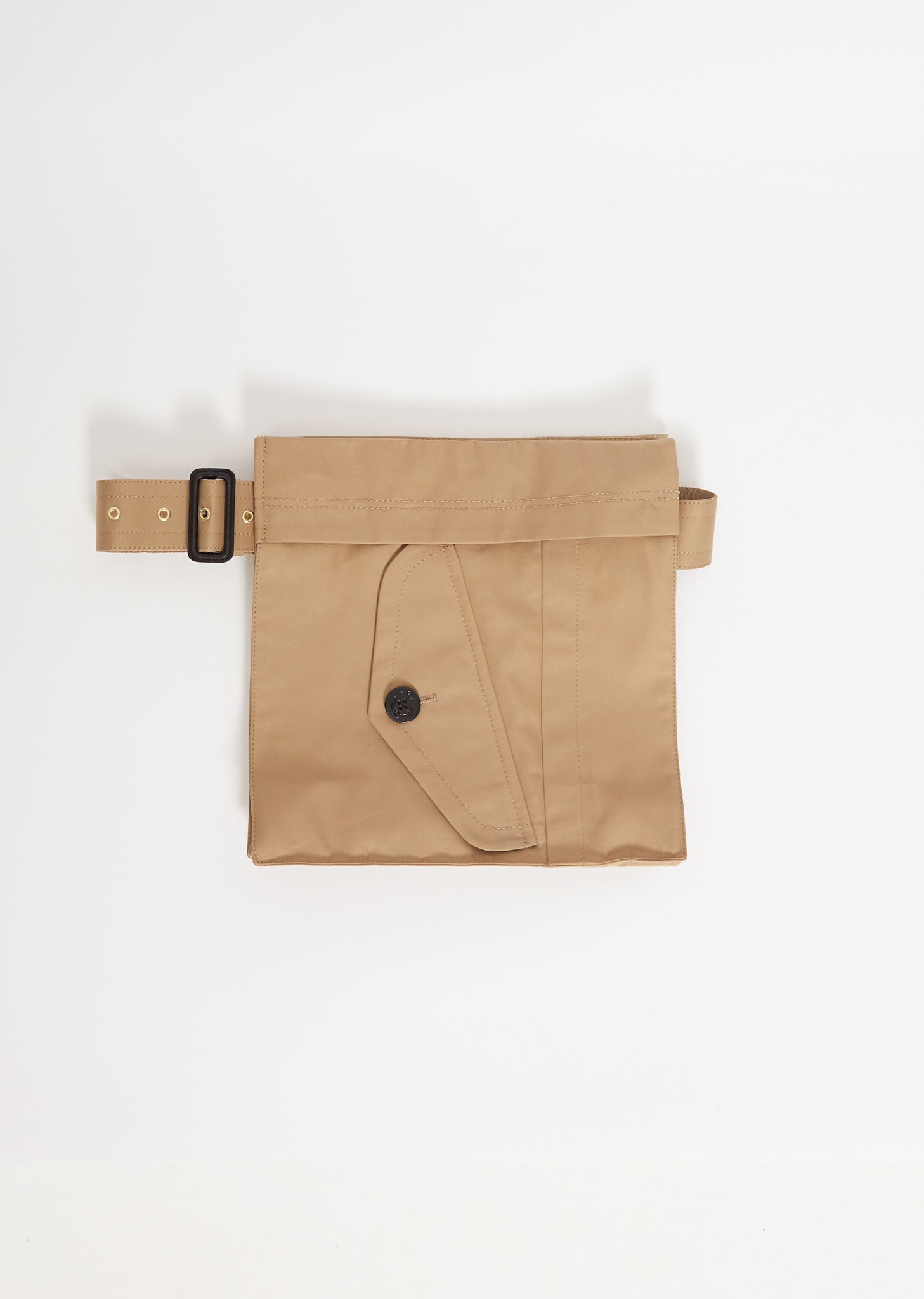 Cotton Gabardine Pocket Belt — Beige – La Garçonne