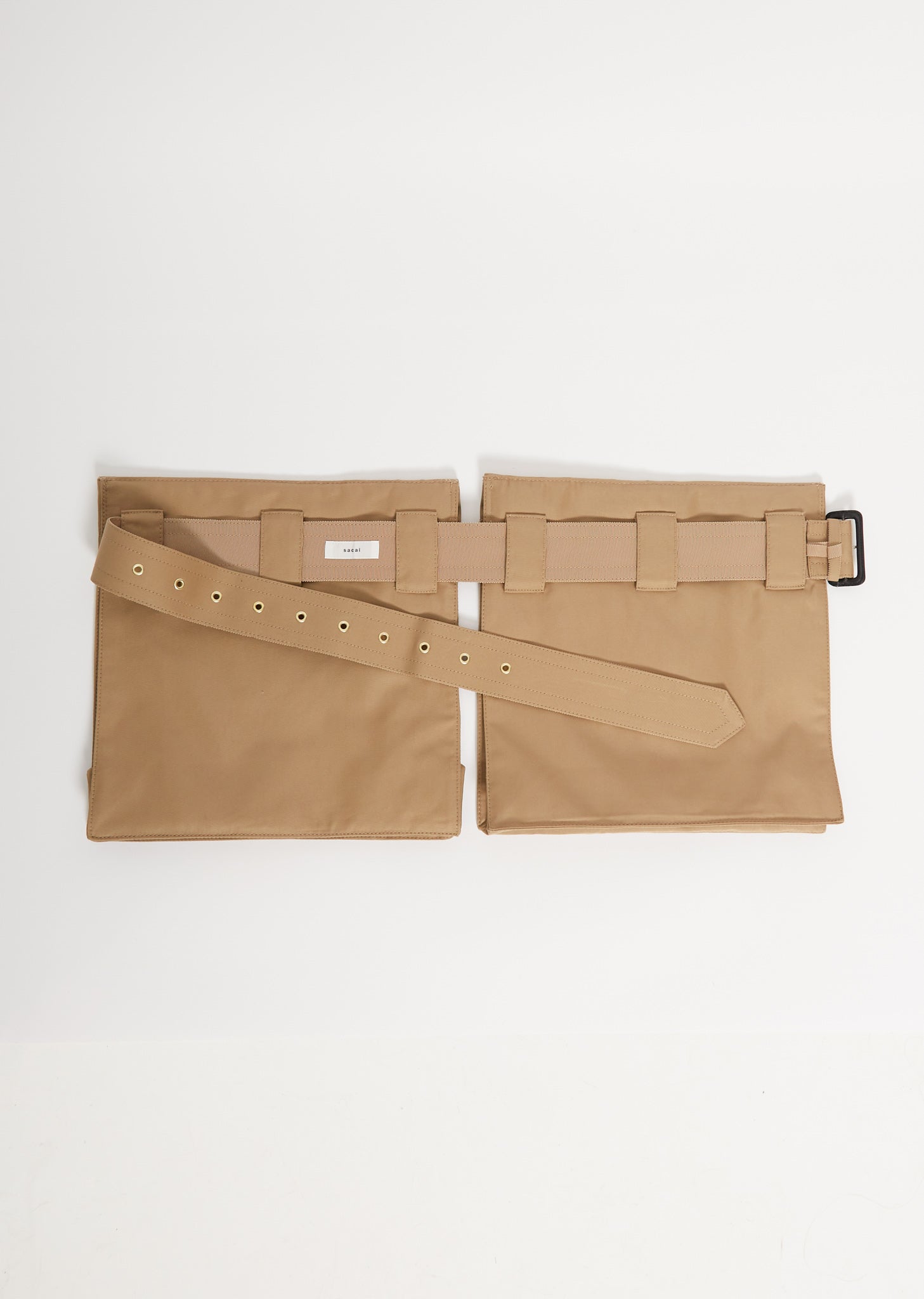 Cotton Gabardine Pocket Belt — Beige – La Garçonne