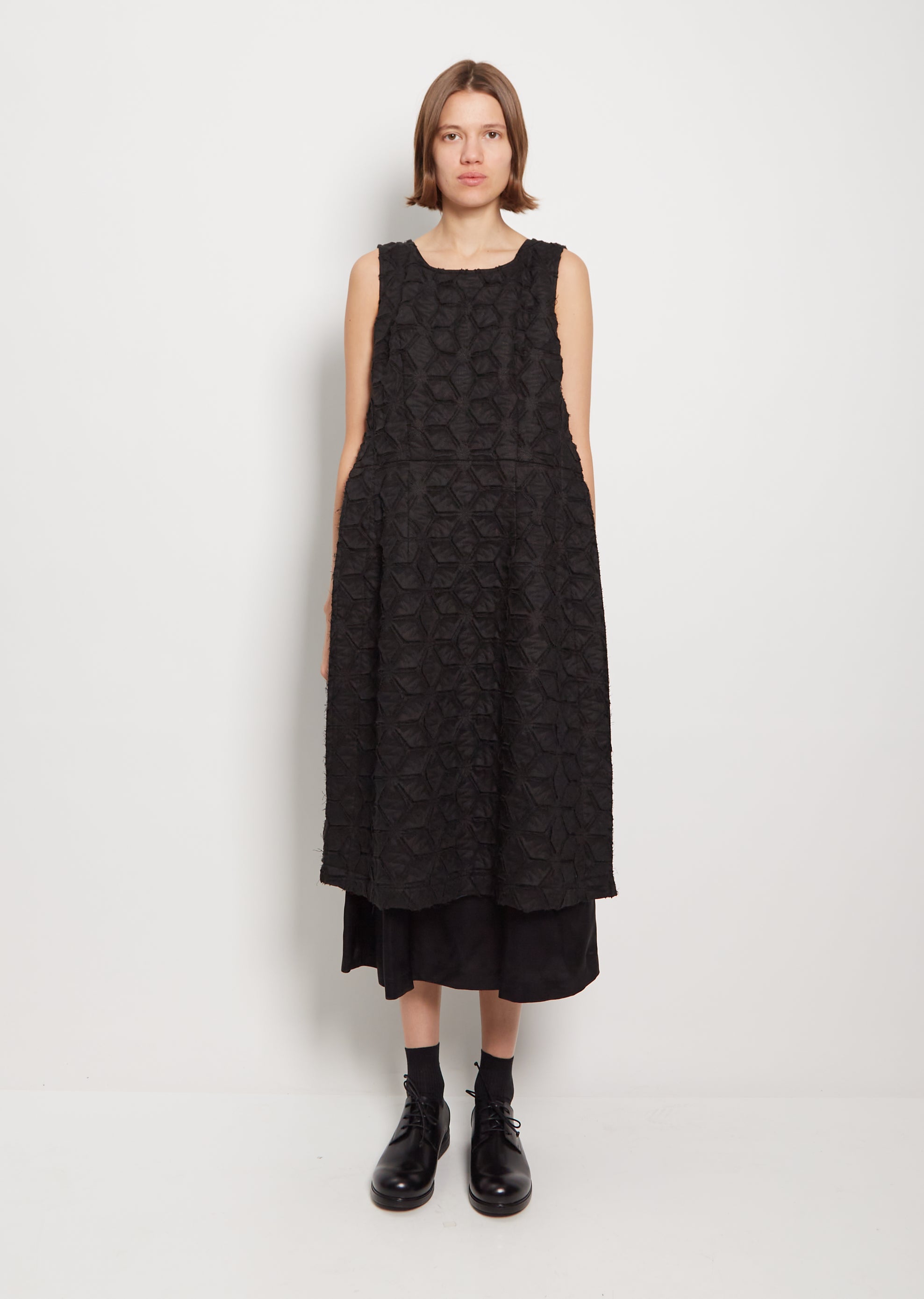 giunon ジウノン box pleated lace dress NEW! Gorgeous box-pleated dress with a hi-and-low hemline