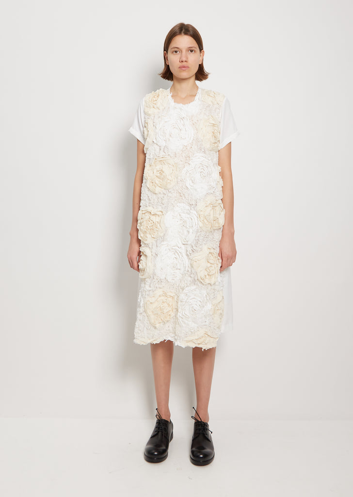 Tape Embroidery Cupra Short Sleeve Dress