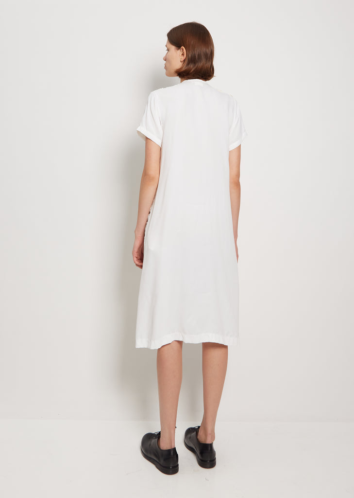 Tape Embroidery Cupra Short Sleeve Dress