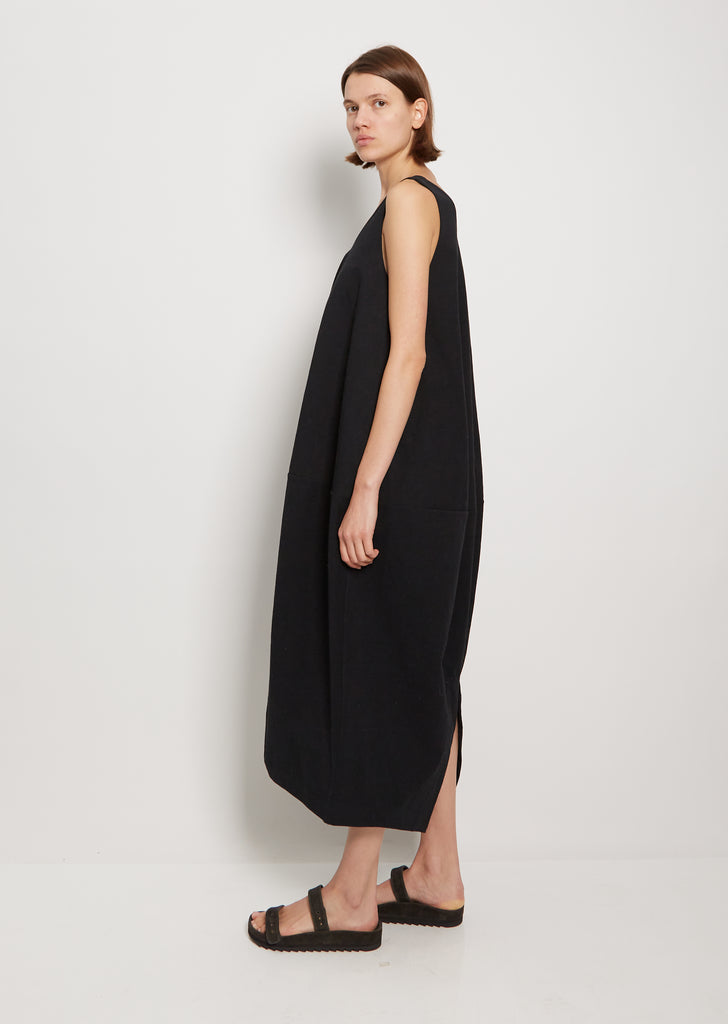 Vessel Cotton Linen Dress — Black
