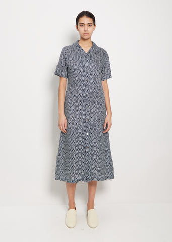 Indigo Linen Minamo Bassen Dress