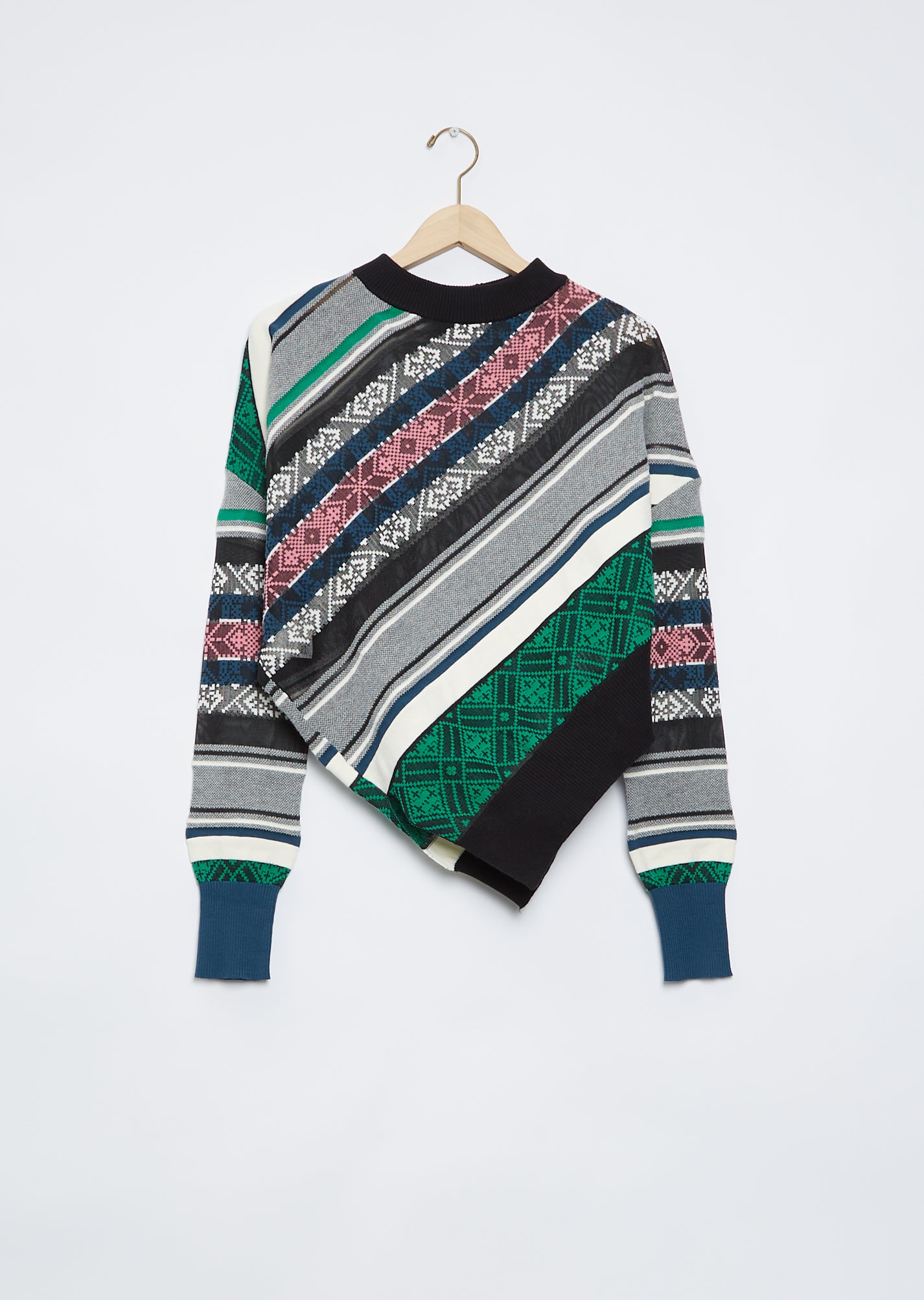 sacai サカイ Rug Jacquard Knit Pullover Sacai Multicolor Rug Jacquard Knit Sweater Sacai