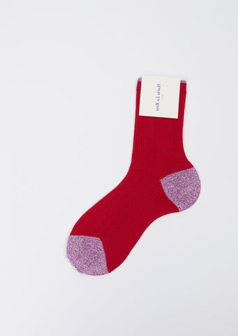 Two-Toned Socks — Cherry