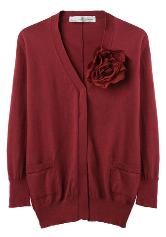 Cardigan With Flower