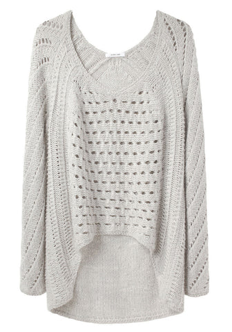 Alpaca Drop Hem Pullover