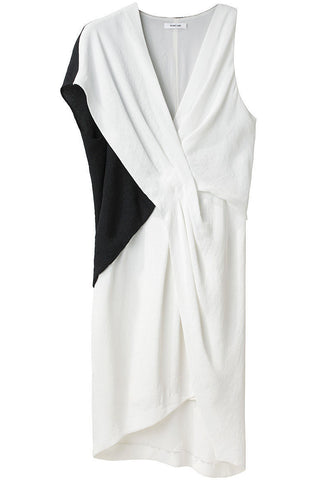 Bi-Color Tuck Dress