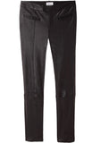 Cropped Stovepipe Leather Pants