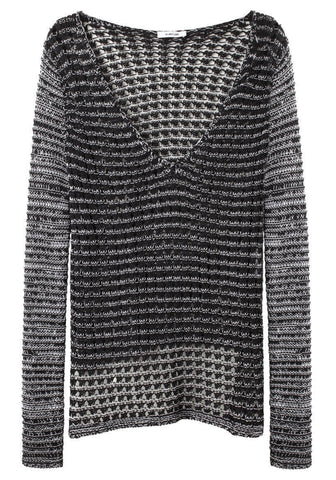 Open Knit Marled Pullover
