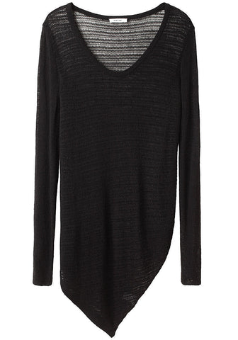 Scoop Neck Crepe Pullover
