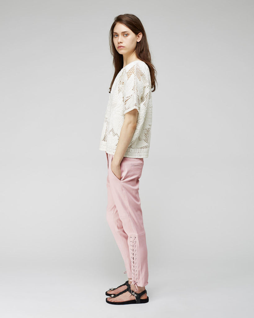 Curtis Lace-Up Leather Pant