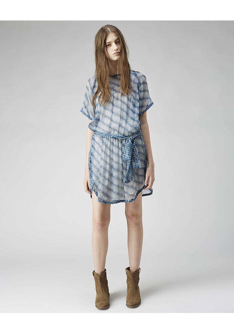 zaggy silk dress toile Isabel Marant Silk Mini Dress - Blue Dresses, Clothing - WET174279