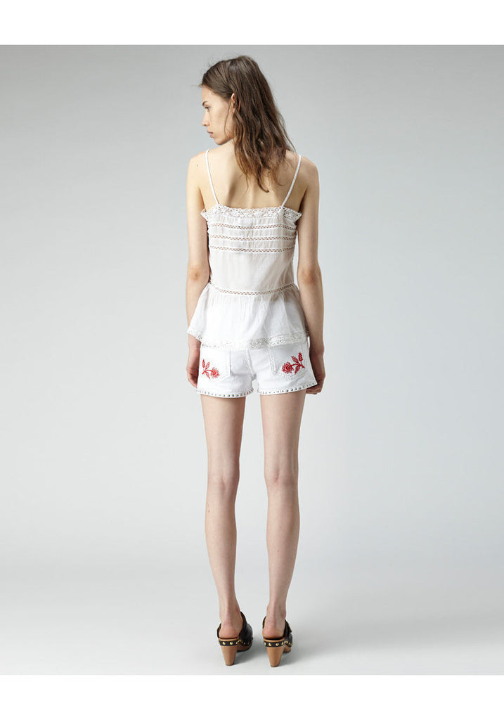 Gabao Embroidered Jean Shorts